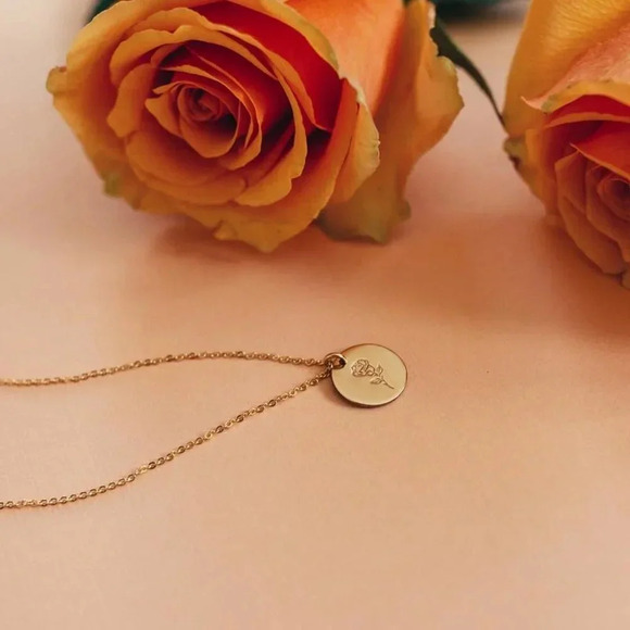 June Rose Bohemian Birth Flower Charm Necklace - Picture 6 of 11